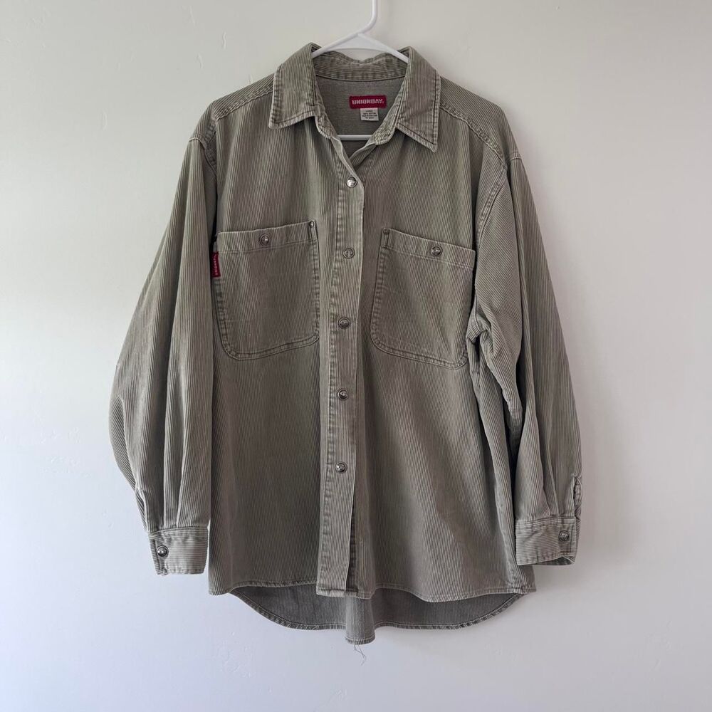 Vintage Unionbay 100% Cotton Corduroy Button-Down Oversized Shirt